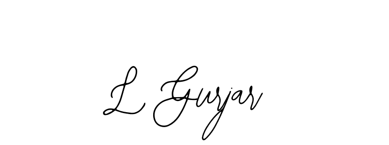 Design your own signature with our free online signature maker. With this signature software, you can create a handwritten (Bearetta-2O07w) signature for name L Gurjar. L Gurjar signature style 12 images and pictures png