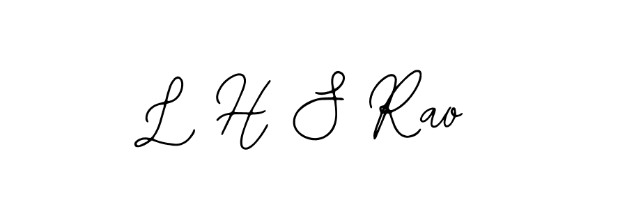 How to make L H S Rao name signature. Use Bearetta-2O07w style for creating short signs online. This is the latest handwritten sign. L H S Rao signature style 12 images and pictures png