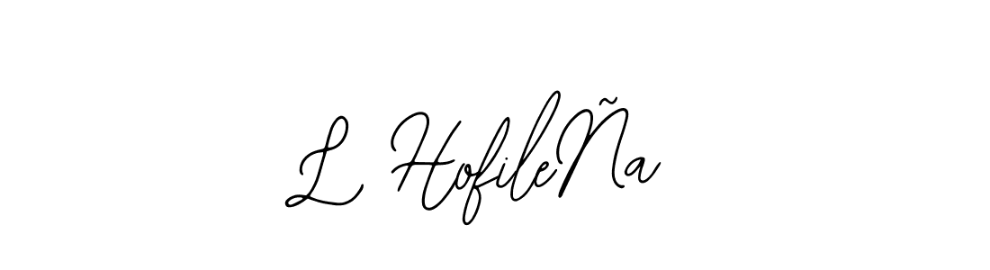 Use a signature maker to create a handwritten signature online. With this signature software, you can design (Bearetta-2O07w) your own signature for name L HofileÑa. L HofileÑa signature style 12 images and pictures png