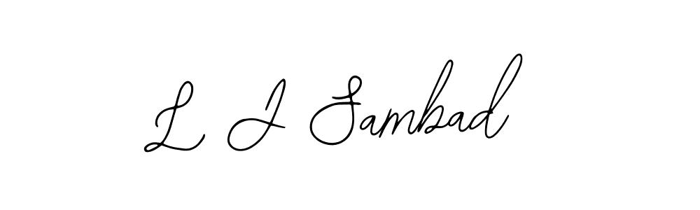 Bearetta-2O07w is a professional signature style that is perfect for those who want to add a touch of class to their signature. It is also a great choice for those who want to make their signature more unique. Get L J Sambad name to fancy signature for free. L J Sambad signature style 12 images and pictures png