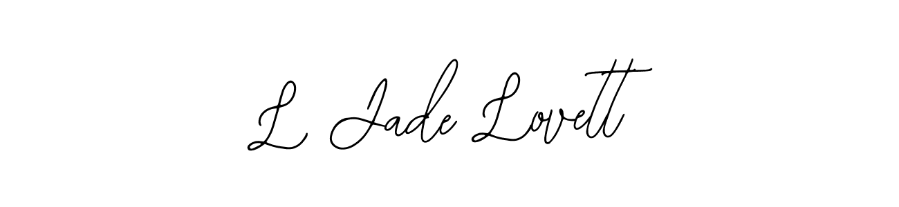 Also You can easily find your signature by using the search form. We will create L Jade Lovett name handwritten signature images for you free of cost using Bearetta-2O07w sign style. L Jade Lovett signature style 12 images and pictures png