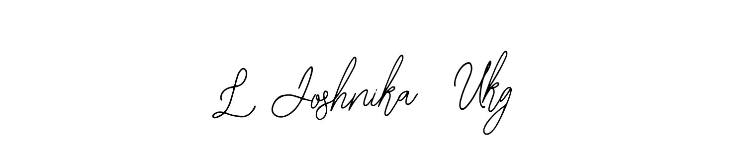 if you are searching for the best signature style for your name L Joshnika  Ukg. so please give up your signature search. here we have designed multiple signature styles  using Bearetta-2O07w. L Joshnika  Ukg signature style 12 images and pictures png