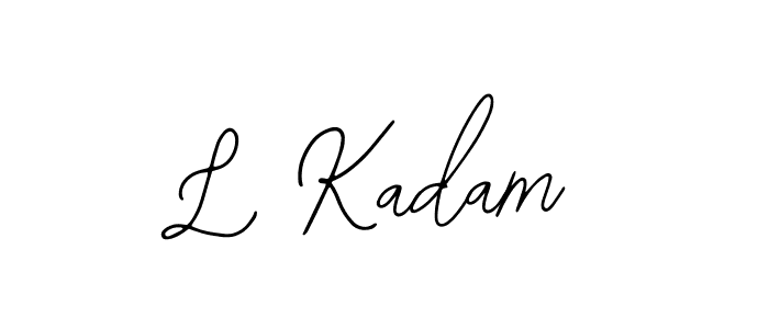You should practise on your own different ways (Bearetta-2O07w) to write your name (L Kadam) in signature. don't let someone else do it for you. L Kadam signature style 12 images and pictures png