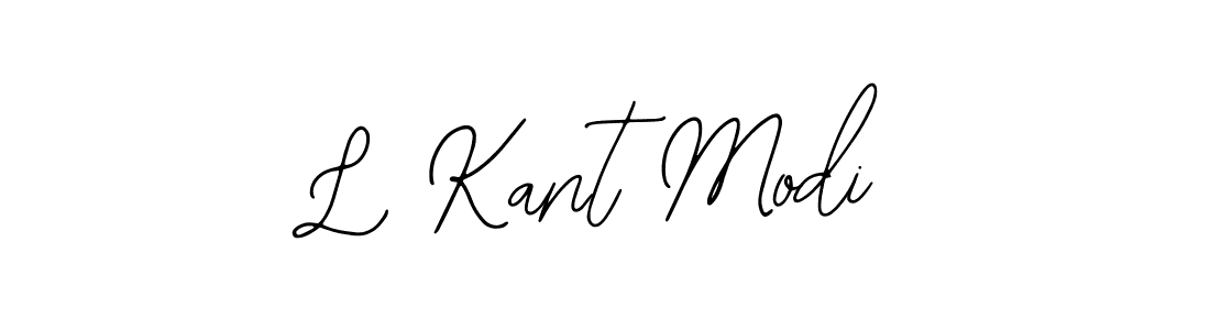 The best way (Bearetta-2O07w) to make a short signature is to pick only two or three words in your name. The name L Kant Modi include a total of six letters. For converting this name. L Kant Modi signature style 12 images and pictures png