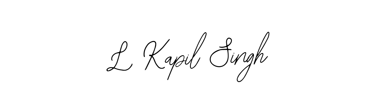 Use a signature maker to create a handwritten signature online. With this signature software, you can design (Bearetta-2O07w) your own signature for name L Kapil Singh. L Kapil Singh signature style 12 images and pictures png