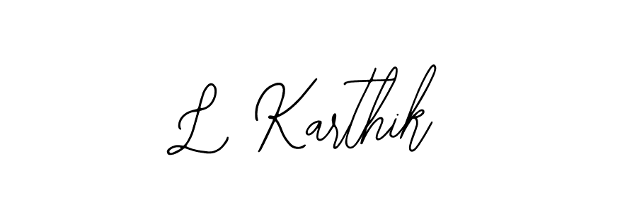 You should practise on your own different ways (Bearetta-2O07w) to write your name (L Karthik) in signature. don't let someone else do it for you. L Karthik signature style 12 images and pictures png