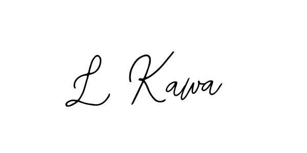 The best way (Bearetta-2O07w) to make a short signature is to pick only two or three words in your name. The name L Kawa include a total of six letters. For converting this name. L Kawa signature style 12 images and pictures png