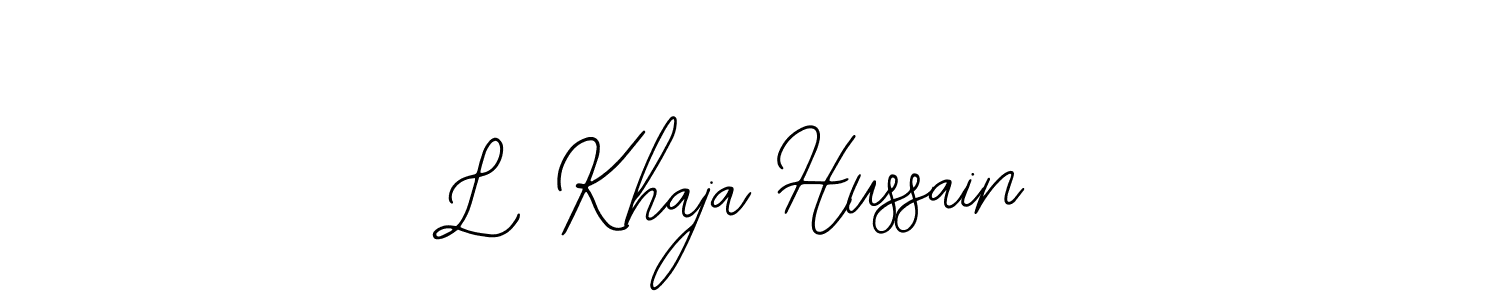 Create a beautiful signature design for name L Khaja Hussain. With this signature (Bearetta-2O07w) fonts, you can make a handwritten signature for free. L Khaja Hussain signature style 12 images and pictures png