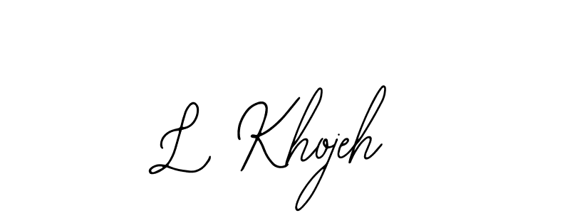 This is the best signature style for the L Khojeh name. Also you like these signature font (Bearetta-2O07w). Mix name signature. L Khojeh signature style 12 images and pictures png
