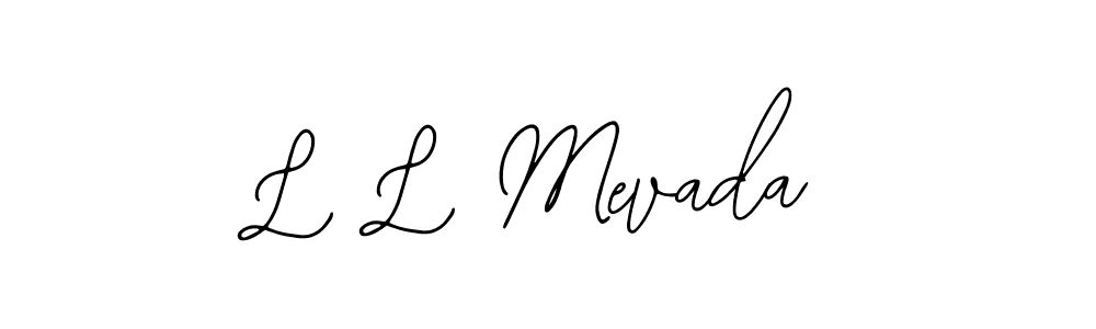 if you are searching for the best signature style for your name L L Mevada. so please give up your signature search. here we have designed multiple signature styles  using Bearetta-2O07w. L L Mevada signature style 12 images and pictures png