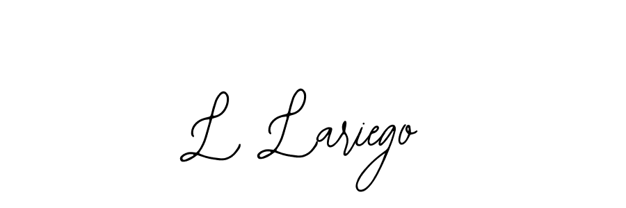 How to make L Lariego name signature. Use Bearetta-2O07w style for creating short signs online. This is the latest handwritten sign. L Lariego signature style 12 images and pictures png