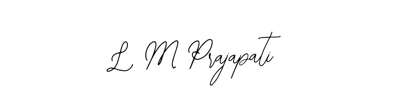Also we have L M Prajapati name is the best signature style. Create professional handwritten signature collection using Bearetta-2O07w autograph style. L M Prajapati signature style 12 images and pictures png