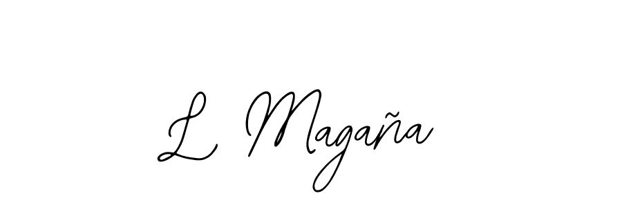 Create a beautiful signature design for name L Magaña. With this signature (Bearetta-2O07w) fonts, you can make a handwritten signature for free. L Magaña signature style 12 images and pictures png