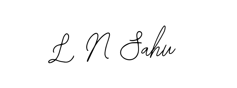 if you are searching for the best signature style for your name L N Sahu. so please give up your signature search. here we have designed multiple signature styles  using Bearetta-2O07w. L N Sahu signature style 12 images and pictures png