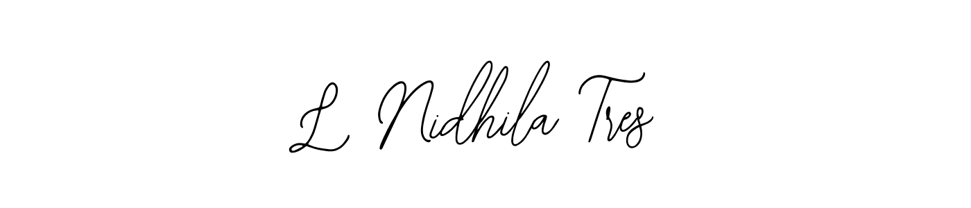 Also we have L Nidhila Tres name is the best signature style. Create professional handwritten signature collection using Bearetta-2O07w autograph style. L Nidhila Tres signature style 12 images and pictures png