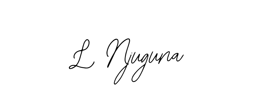 You should practise on your own different ways (Bearetta-2O07w) to write your name (L Njuguna) in signature. don't let someone else do it for you. L Njuguna signature style 12 images and pictures png