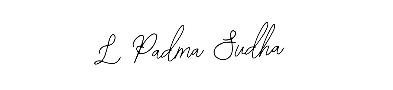 if you are searching for the best signature style for your name L Padma Sudha. so please give up your signature search. here we have designed multiple signature styles  using Bearetta-2O07w. L Padma Sudha signature style 12 images and pictures png