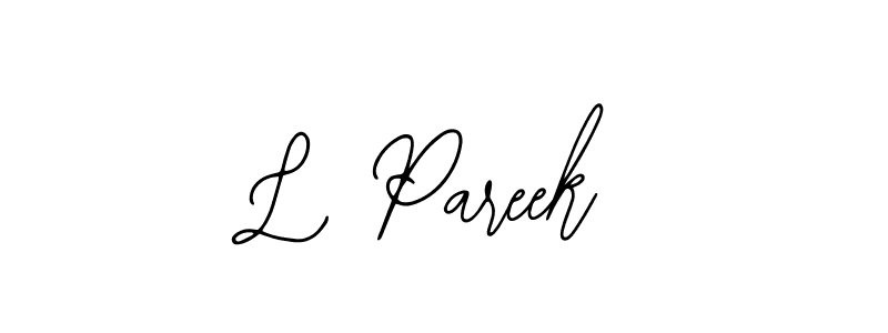 How to make L Pareek signature? Bearetta-2O07w is a professional autograph style. Create handwritten signature for L Pareek name. L Pareek signature style 12 images and pictures png