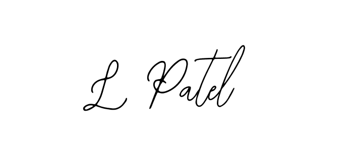 Design your own signature with our free online signature maker. With this signature software, you can create a handwritten (Bearetta-2O07w) signature for name L Patel. L Patel signature style 12 images and pictures png