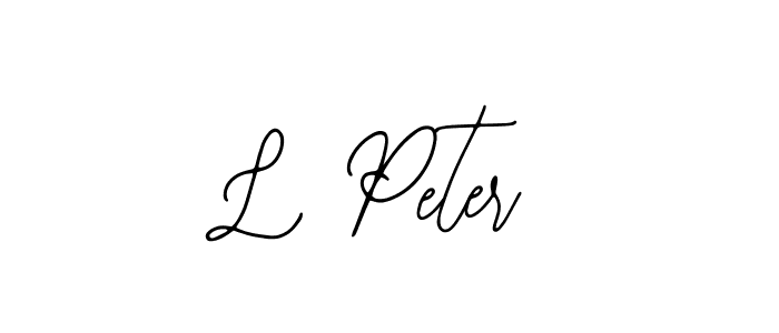 You should practise on your own different ways (Bearetta-2O07w) to write your name (L Peter) in signature. don't let someone else do it for you. L Peter signature style 12 images and pictures png