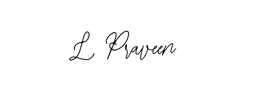 if you are searching for the best signature style for your name L Praveen. so please give up your signature search. here we have designed multiple signature styles  using Bearetta-2O07w. L Praveen signature style 12 images and pictures png