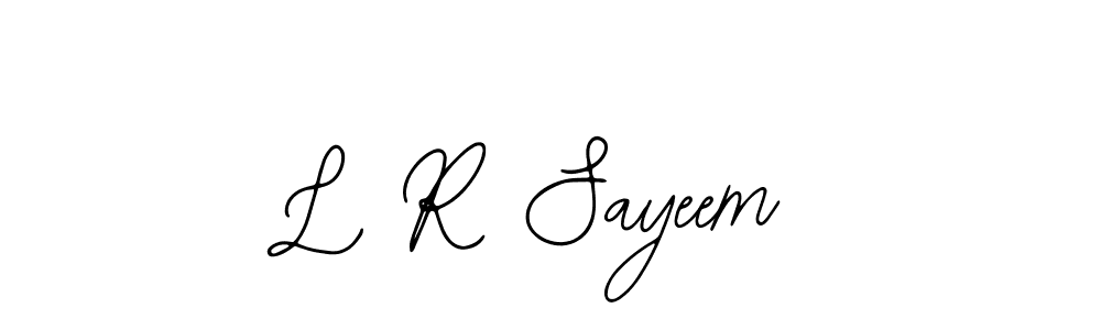 You should practise on your own different ways (Bearetta-2O07w) to write your name (L R Sayeem) in signature. don't let someone else do it for you. L R Sayeem signature style 12 images and pictures png