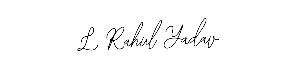 Design your own signature with our free online signature maker. With this signature software, you can create a handwritten (Bearetta-2O07w) signature for name L Rahul Yadav. L Rahul Yadav signature style 12 images and pictures png