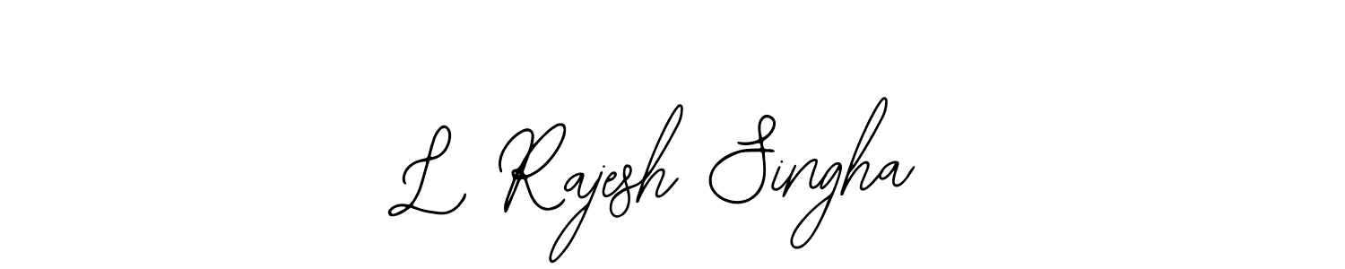 if you are searching for the best signature style for your name L Rajesh Singha. so please give up your signature search. here we have designed multiple signature styles  using Bearetta-2O07w. L Rajesh Singha signature style 12 images and pictures png