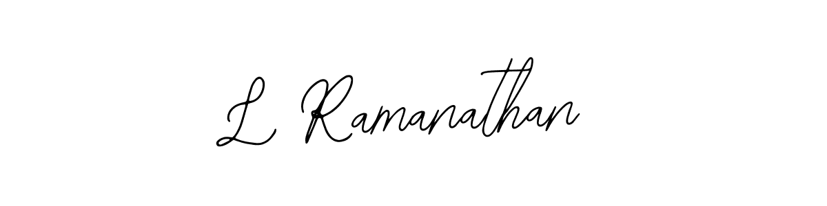 Use a signature maker to create a handwritten signature online. With this signature software, you can design (Bearetta-2O07w) your own signature for name L Ramanathan. L Ramanathan signature style 12 images and pictures png