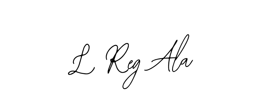 if you are searching for the best signature style for your name L Reg Ala. so please give up your signature search. here we have designed multiple signature styles  using Bearetta-2O07w. L Reg Ala signature style 12 images and pictures png