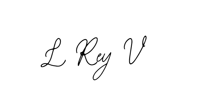 The best way (Bearetta-2O07w) to make a short signature is to pick only two or three words in your name. The name L Rey V include a total of six letters. For converting this name. L Rey V signature style 12 images and pictures png