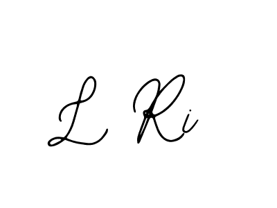 You should practise on your own different ways (Bearetta-2O07w) to write your name (L Ri) in signature. don't let someone else do it for you. L Ri signature style 12 images and pictures png