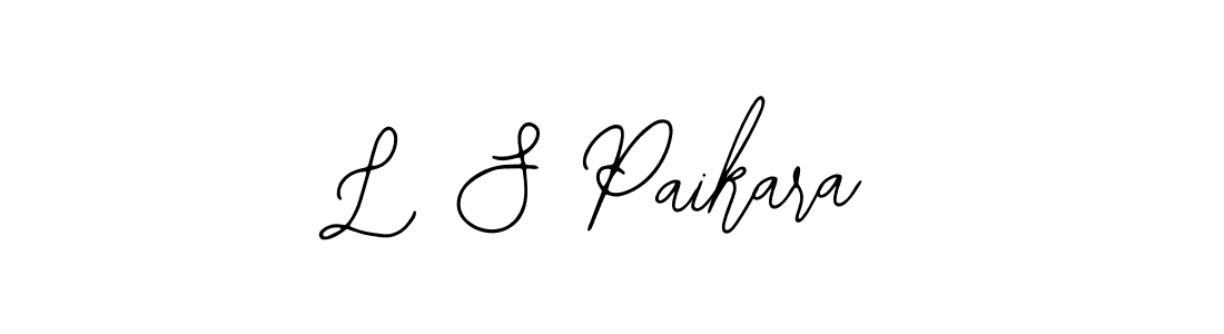 if you are searching for the best signature style for your name L S Paikara. so please give up your signature search. here we have designed multiple signature styles  using Bearetta-2O07w. L S Paikara signature style 12 images and pictures png
