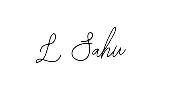 You should practise on your own different ways (Bearetta-2O07w) to write your name (L Sahu) in signature. don't let someone else do it for you. L Sahu signature style 12 images and pictures png