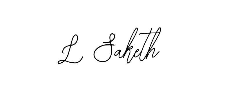 Similarly Bearetta-2O07w is the best handwritten signature design. Signature creator online .You can use it as an online autograph creator for name L Saketh. L Saketh signature style 12 images and pictures png