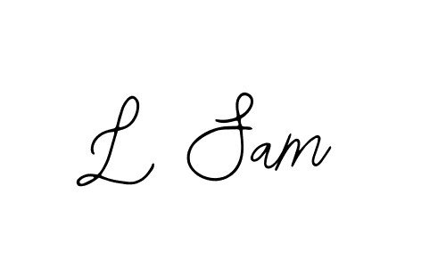 The best way (Bearetta-2O07w) to make a short signature is to pick only two or three words in your name. The name L Sam include a total of six letters. For converting this name. L Sam signature style 12 images and pictures png