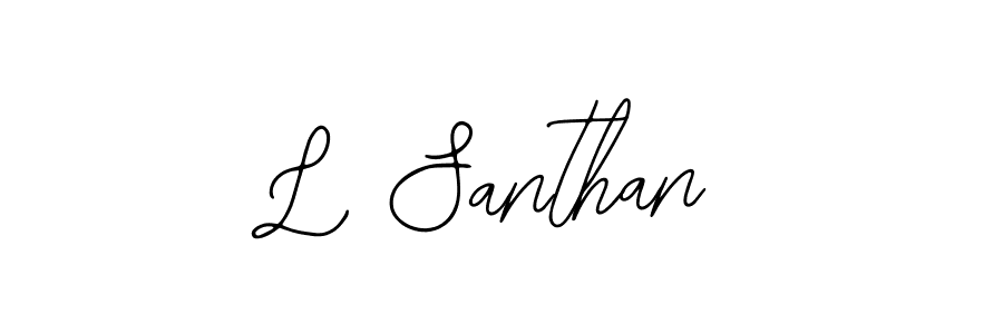 Create a beautiful signature design for name L Santhan. With this signature (Bearetta-2O07w) fonts, you can make a handwritten signature for free. L Santhan signature style 12 images and pictures png