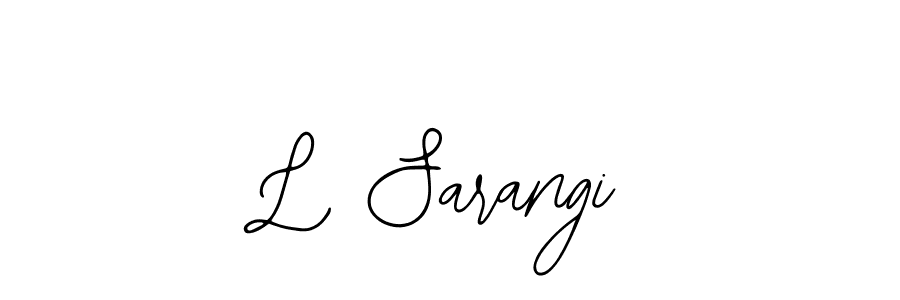 if you are searching for the best signature style for your name L Sarangi. so please give up your signature search. here we have designed multiple signature styles  using Bearetta-2O07w. L Sarangi signature style 12 images and pictures png
