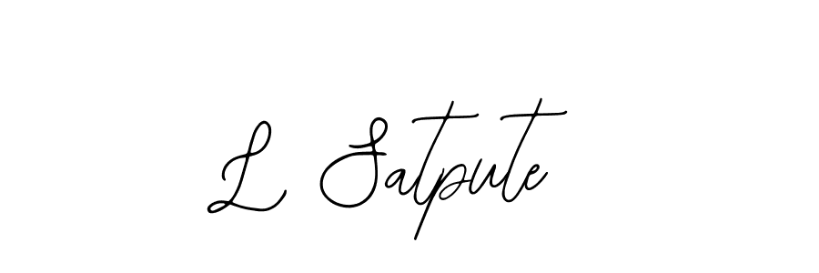 How to Draw L Satpute signature style? Bearetta-2O07w is a latest design signature styles for name L Satpute. L Satpute signature style 12 images and pictures png