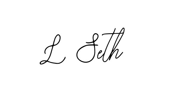 The best way (Bearetta-2O07w) to make a short signature is to pick only two or three words in your name. The name L Seth include a total of six letters. For converting this name. L Seth signature style 12 images and pictures png