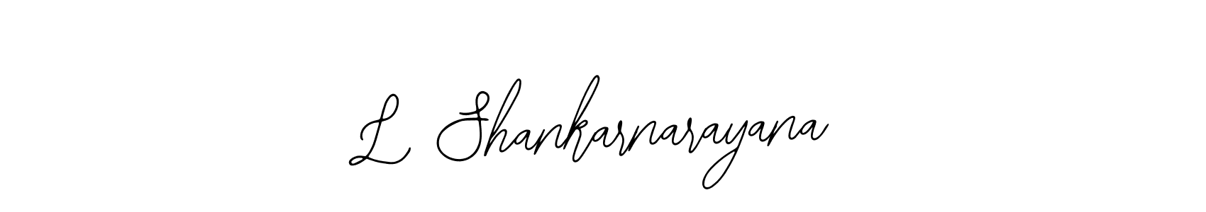 Design your own signature with our free online signature maker. With this signature software, you can create a handwritten (Bearetta-2O07w) signature for name L Shankarnarayana. L Shankarnarayana signature style 12 images and pictures png