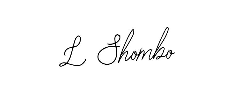 Similarly Bearetta-2O07w is the best handwritten signature design. Signature creator online .You can use it as an online autograph creator for name L Shombo. L Shombo signature style 12 images and pictures png