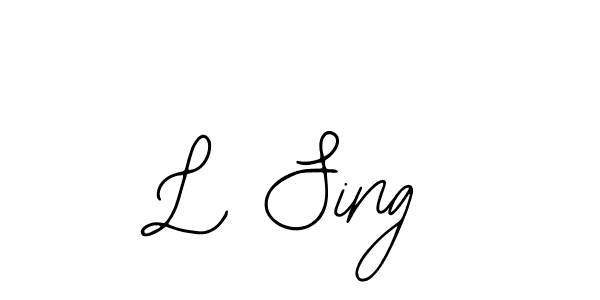 How to make L Sing name signature. Use Bearetta-2O07w style for creating short signs online. This is the latest handwritten sign. L Sing signature style 12 images and pictures png