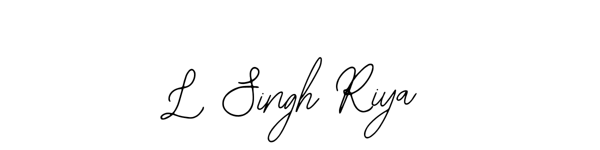 Design your own signature with our free online signature maker. With this signature software, you can create a handwritten (Bearetta-2O07w) signature for name L Singh Riya. L Singh Riya signature style 12 images and pictures png