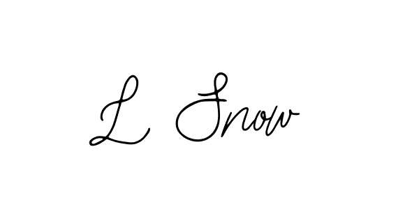 The best way (Bearetta-2O07w) to make a short signature is to pick only two or three words in your name. The name L Snow include a total of six letters. For converting this name. L Snow signature style 12 images and pictures png