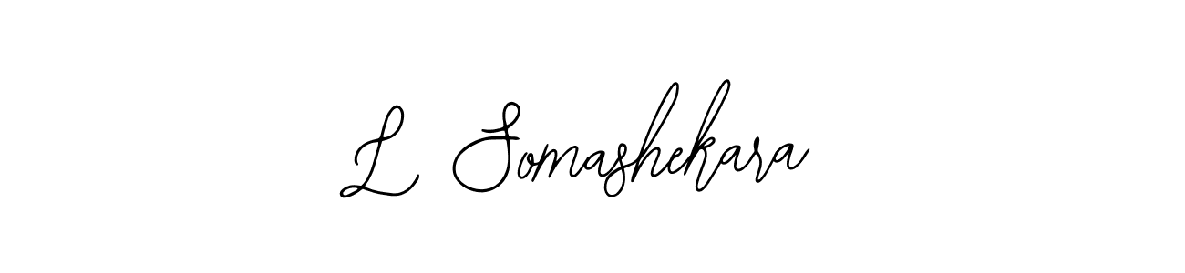 Create a beautiful signature design for name L Somashekara. With this signature (Bearetta-2O07w) fonts, you can make a handwritten signature for free. L Somashekara signature style 12 images and pictures png
