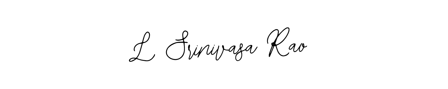 How to make L Srinivasa Rao name signature. Use Bearetta-2O07w style for creating short signs online. This is the latest handwritten sign. L Srinivasa Rao signature style 12 images and pictures png