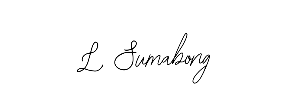 Create a beautiful signature design for name L Sumabong. With this signature (Bearetta-2O07w) fonts, you can make a handwritten signature for free. L Sumabong signature style 12 images and pictures png