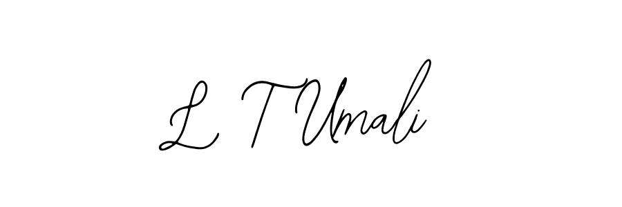 How to make L T Umali name signature. Use Bearetta-2O07w style for creating short signs online. This is the latest handwritten sign. L T Umali signature style 12 images and pictures png