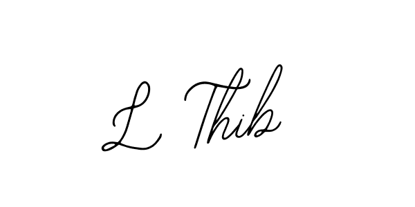 Use a signature maker to create a handwritten signature online. With this signature software, you can design (Bearetta-2O07w) your own signature for name L Thib. L Thib signature style 12 images and pictures png